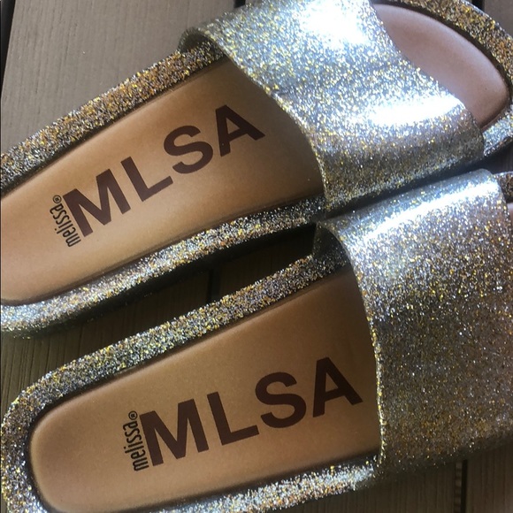 (Sold) Mel by Melissa Beach Slide Sandal Mixed - Picture 7 of 9
